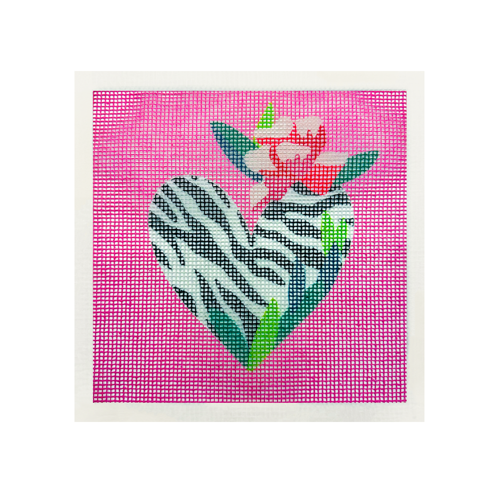 Set 2 Esterillas Corazón Flor 25x25