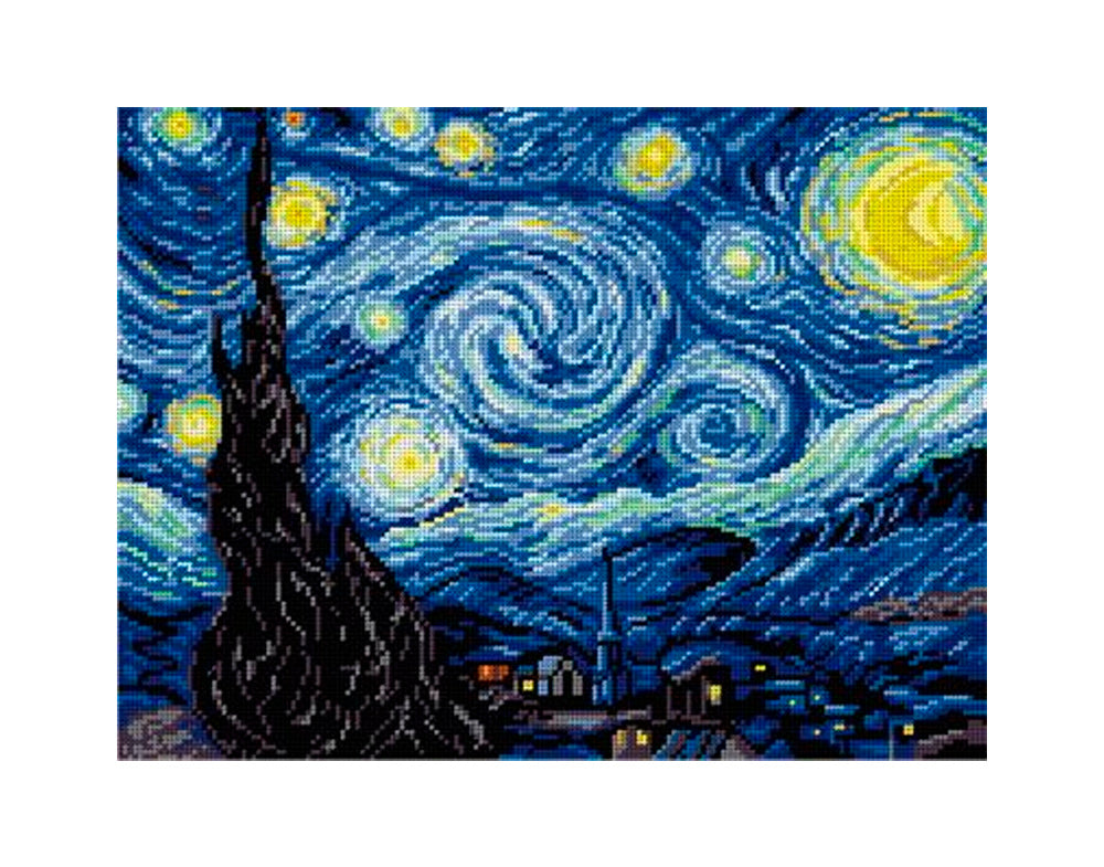 Kit bordado aguja mágica Noche estrellada Van Gogh – Entre Colores y  Formas